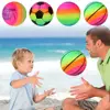 3pcs Environmentally Friendly Rainbow Ball Toys for Children Indoor and Outdoor Game Soft and Elastic Leather Ball Party Gifts 2