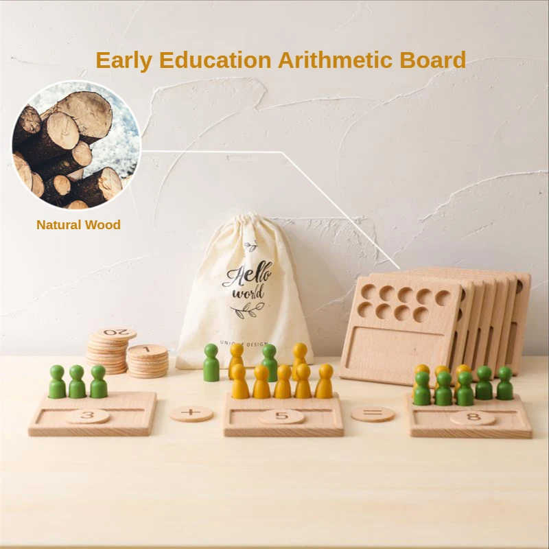 

New Montessori Children's Math Educational ToysAddition, Subtraction, Multiplication And Division Learning Math Toys Set Gift