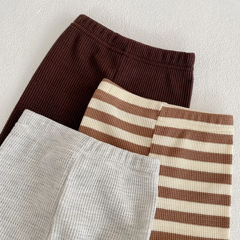 baby shirt clothing set 0-3 year old baby clothes autumn boys and girls striped long-sleeved pullover + shorts baby simple long-sleeved trousers suit Baby Clothing Set medium