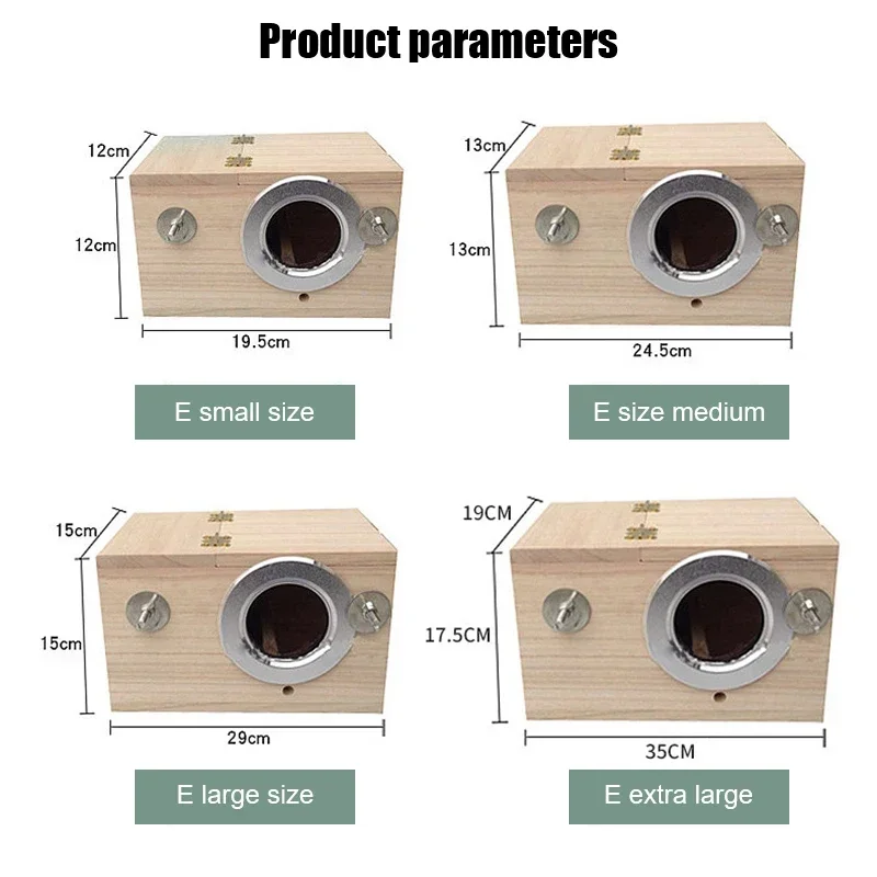 Wood Bird Breeding Box Parakeet Nest Box Budgie Cage Wood Pet Bird House For Parrot Lovebirds Finch Pet Supplies bird house,bird nest