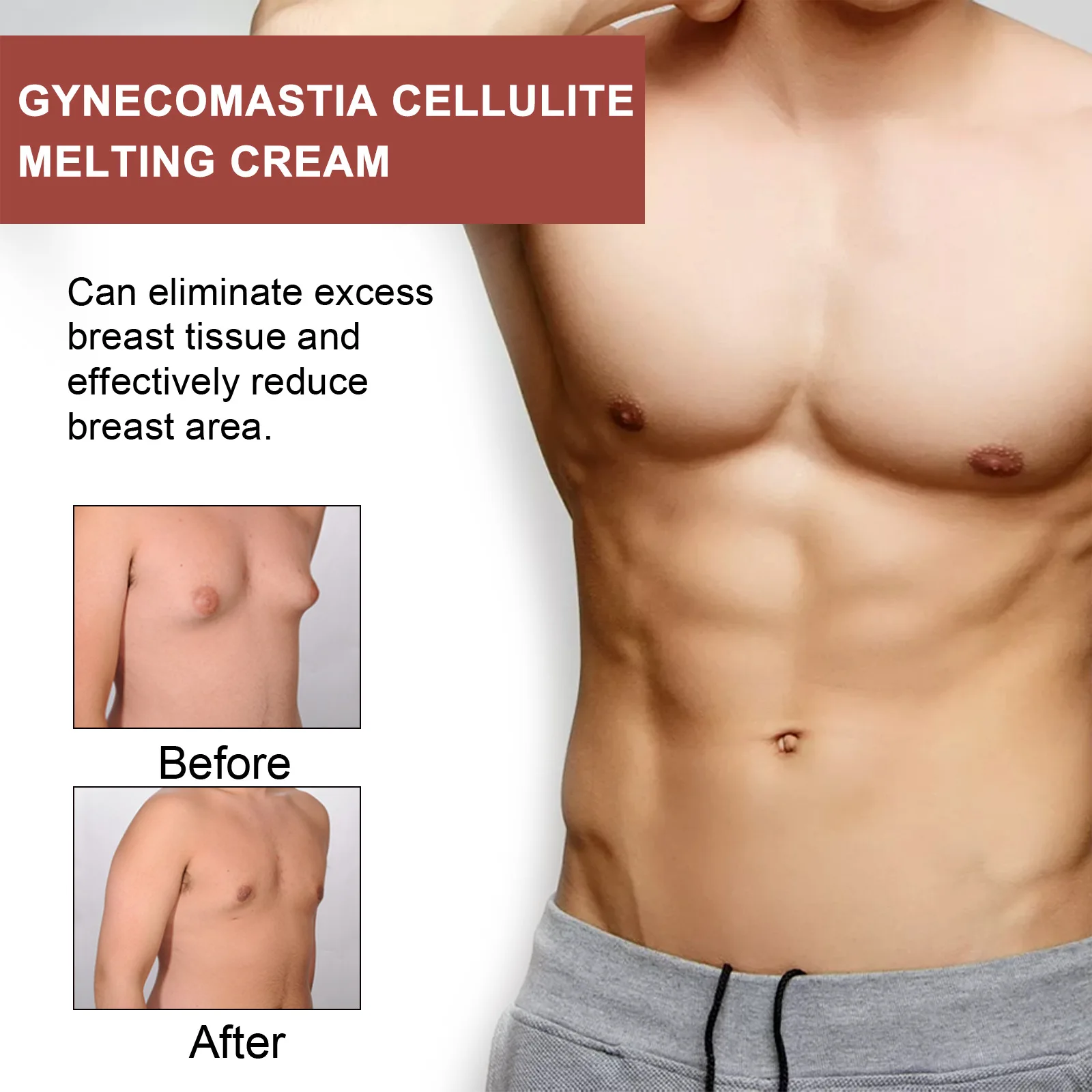 Gynecomastia Tightening Cream Men Breast Firming Abdominal Fat Reduction Strengthen Pectoral Muscles Body Shaping Fitness Cream