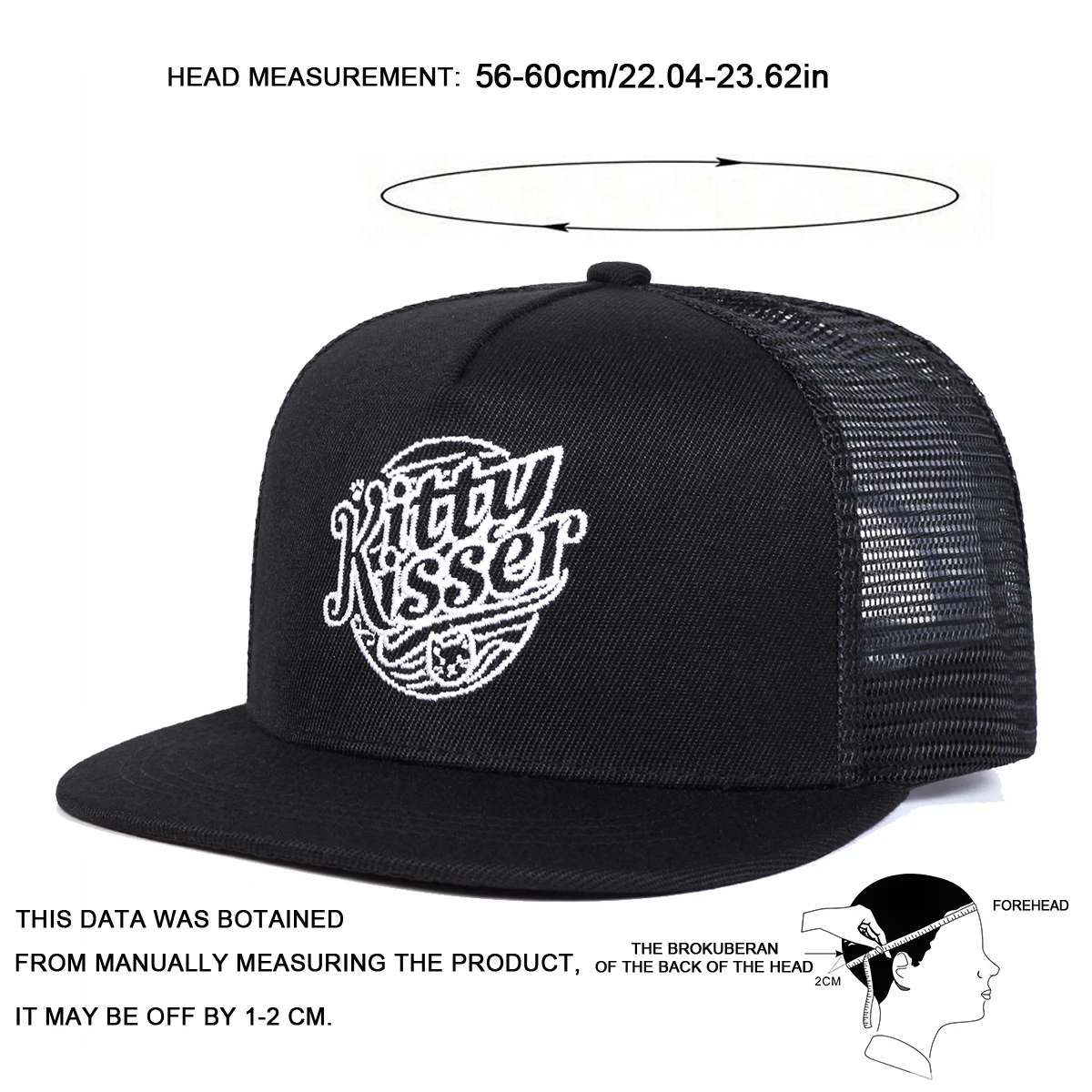 Unisex Kitty Kisser Brief Stickerei Hip-hop Net Hüte Frühling Sommer Outdoor Einstellbare Casual Baseball Caps Sonnenschutz Hut Kappe – Detail 5