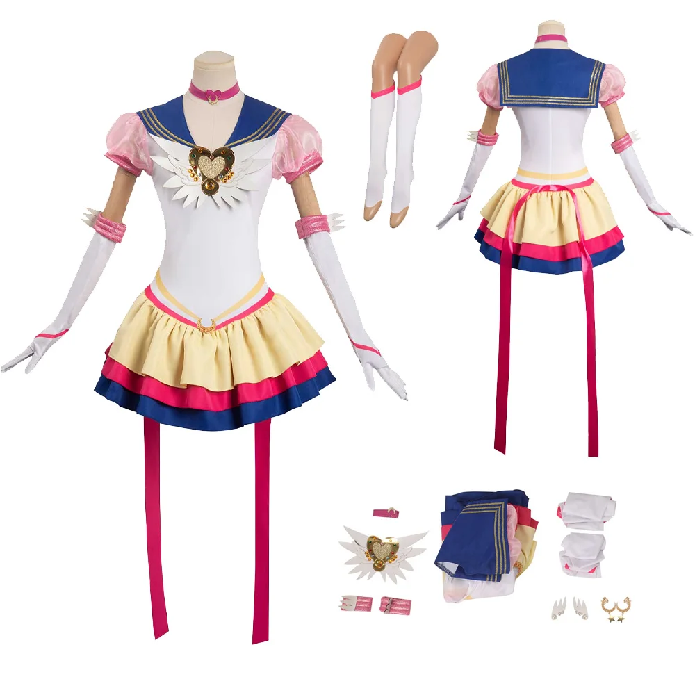 

Tsukino Usagi Cosplay Costume Dress Anime Sailor Roleplay Cloth Women Girls Skirt Outfits Halloween Carnival Party Disguise Suit