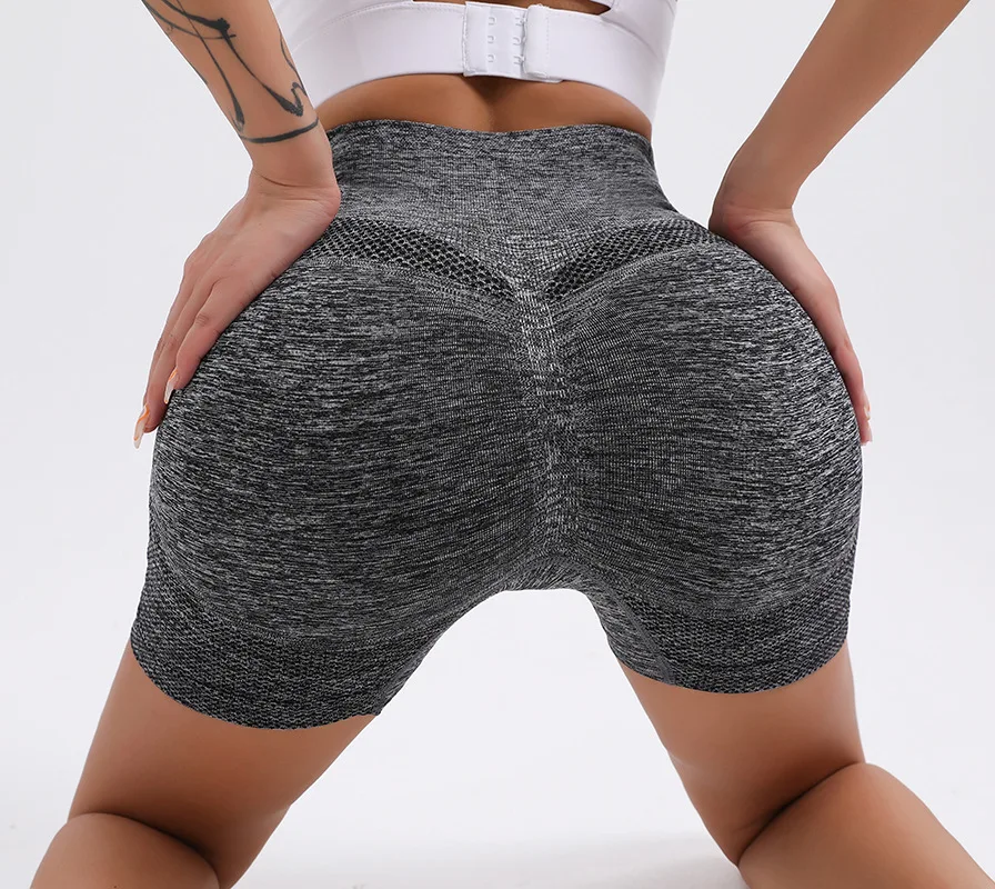 lululemon shorts CHRLEISURE Seamless Shorts  Women  Summer Daily  High Waist Stripe Shorts  Pants Deportivo Tight Butt  Mujer Women Short biker shorts women