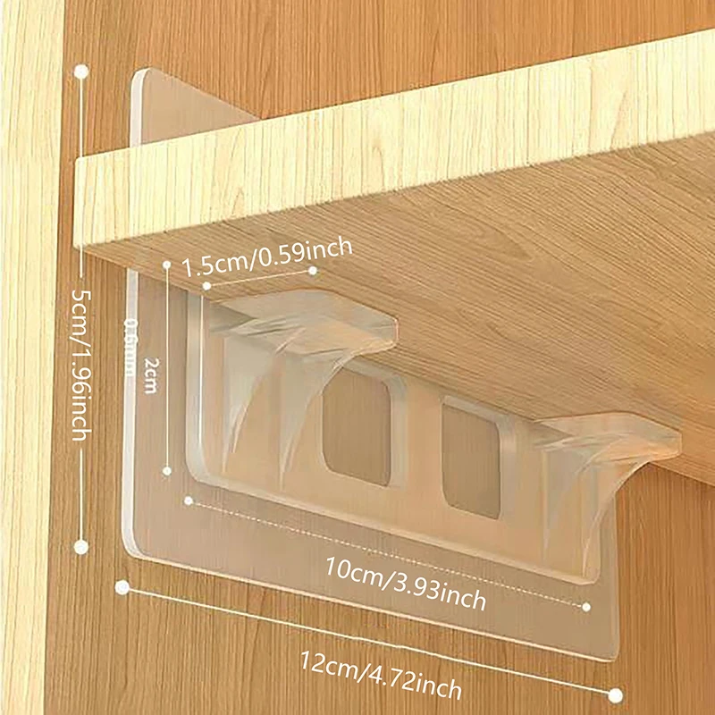4pcs Adhesive Shelf Support Pegs for Kitchen Bedroom Closet Cabinet Shelf Support Clips Wall Hanger Sticker Bracket Holder shelf support pegs