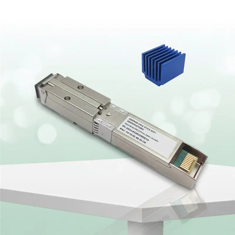 팬이 장착된 XGSPON ONU 스틱 SFP+, IP SN MAC 관리용 8311 펌웨어 사전 설치, 10Gb/S SC/APC 1270/1577Nm SMF SFP ONT
