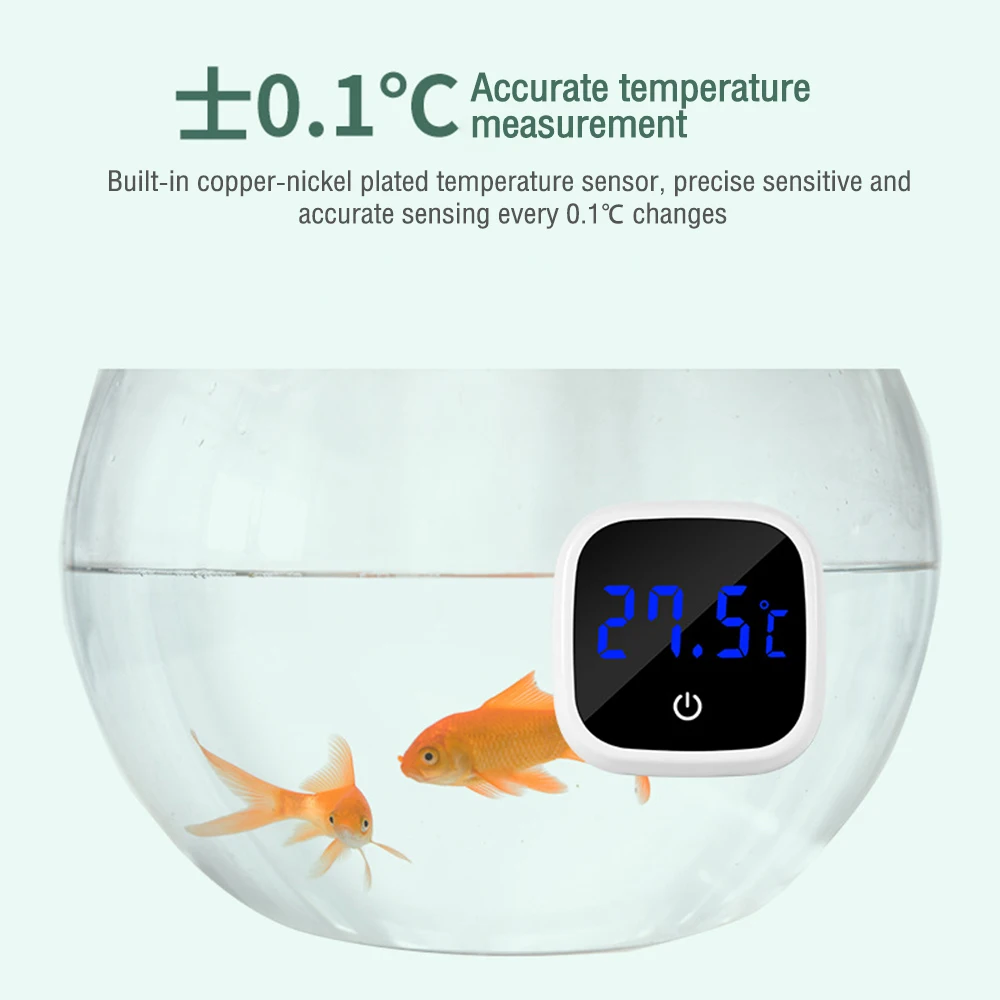 Acuario Termómetro Pantalla LCD Autoadhesivo para Interior y Peces para  Tanque Terrari 87HA - AliExpress