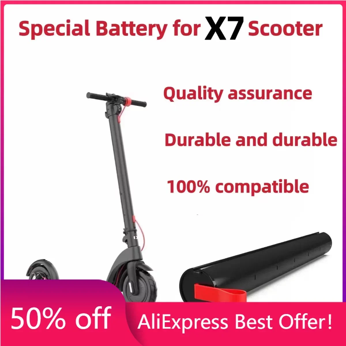 

Batería Original para patinete eléctrico HX X7 X7 5Ah y X7 Panasonic 6,4ah