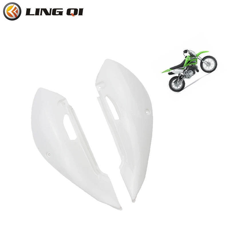 LINGQI RACING Motorcycle KLX110 Rear Side Left Right Mudguard Fender For KLX 110 2013 Dirt Pit Bike Accessories