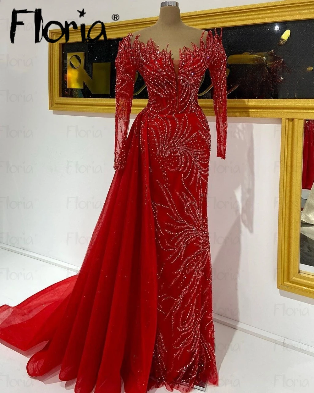 fitted lace wedding dress Luxury Diamonds Prom Dresses, Feather Prom Dresses 243111657 -