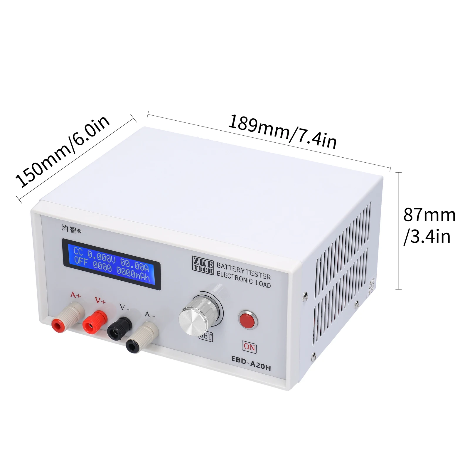 EBD-A20H Battery Tester 30V 20A 200W Multifunction Direct Current Electronic Load  Discharger Support PC Online Software Control 4