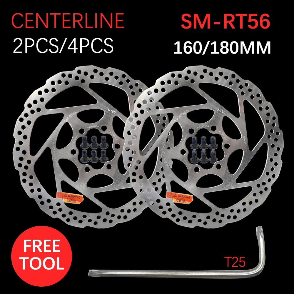 DEORE SM RT56 160MM 180MM 6-bolt brake rotor suitable for mountain bike disc brake rotor bicycle parts