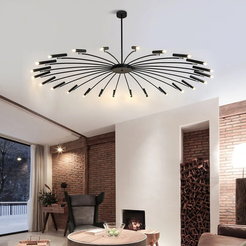 Nordic Minimalist Creative Living Room Chandeliers Post-modern Personality Restaurant Villa Light Art Decoration Designer Lamps