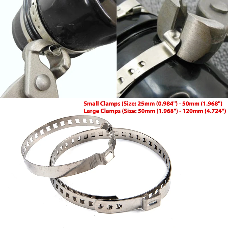 2Pcs  Universal Stainless Steel Axle CV Joint Boot Crimp Clamp Kit Driveshaft CV Boot Clamp 31- 41mm