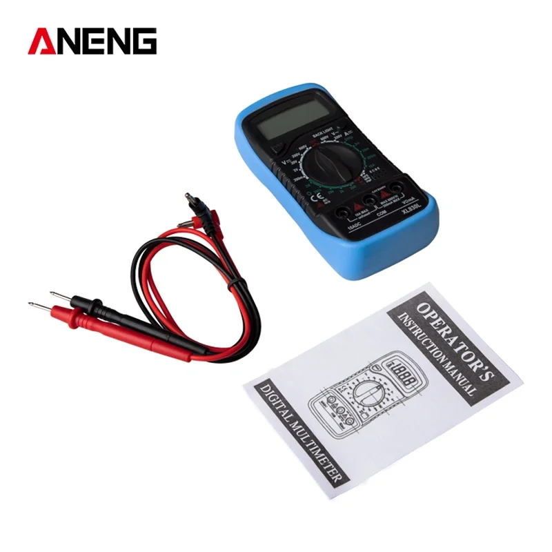 Handheld Digital Multimeter LCD Backlight Portable AC/DC Ammeter Voltmeter Ohm Voltage Tester Meter Multimetro ANENG XL830L