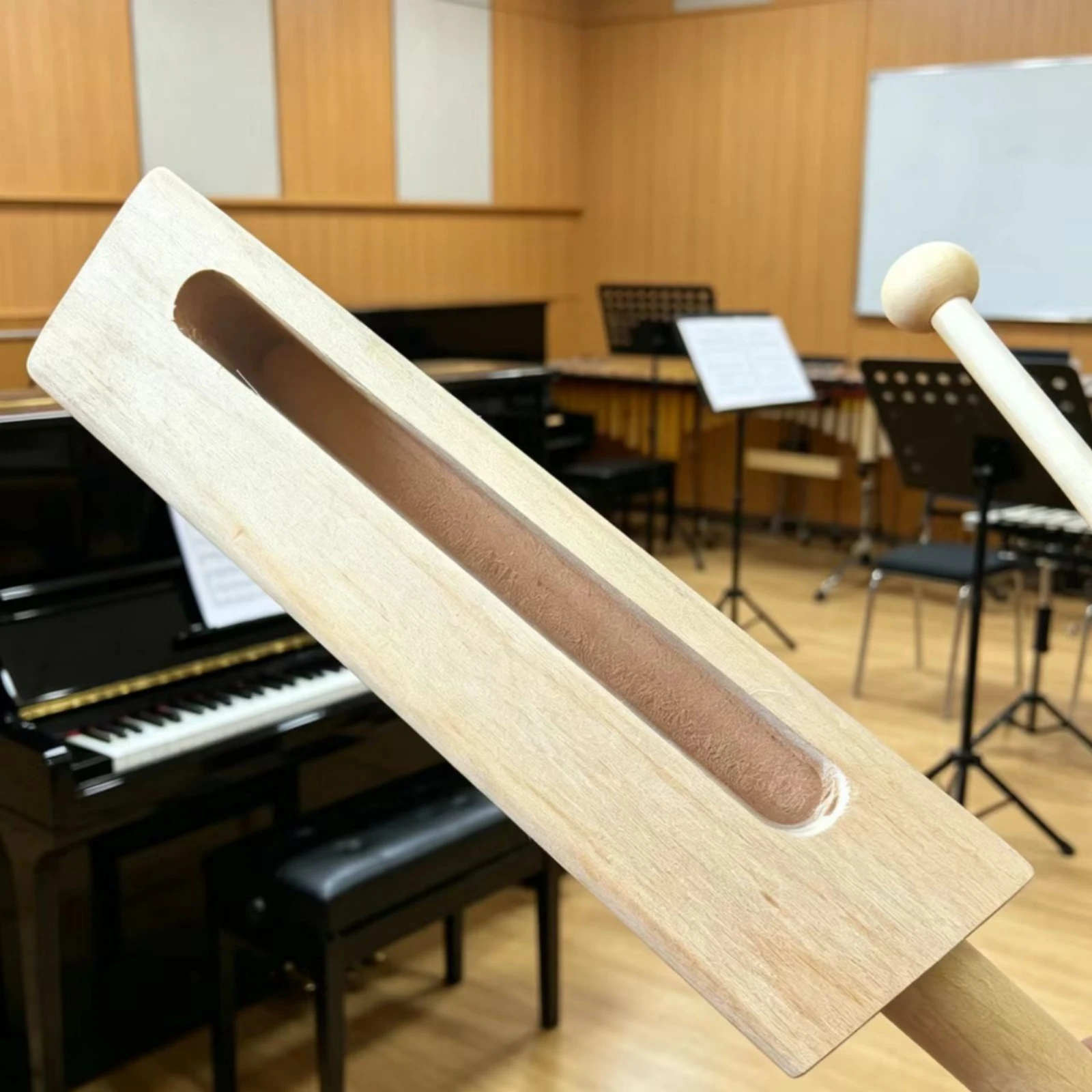 목재 타악기, 망치가 있는 공명 목재 리듬 블록, 손잡이가 있는 목재 블록, 초..