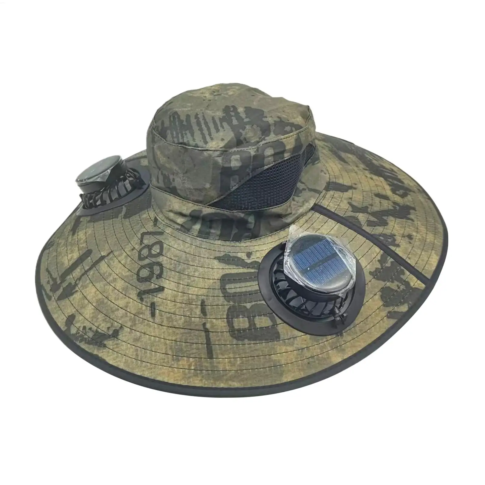 Description Picture 6 of itemOutdoor UV/Heat Protection Sun Hat Bucket Fishing Hat Summer Wide Brimmed Sun Hat Fishing Hat Fisherman Hat Solar Fan Cap