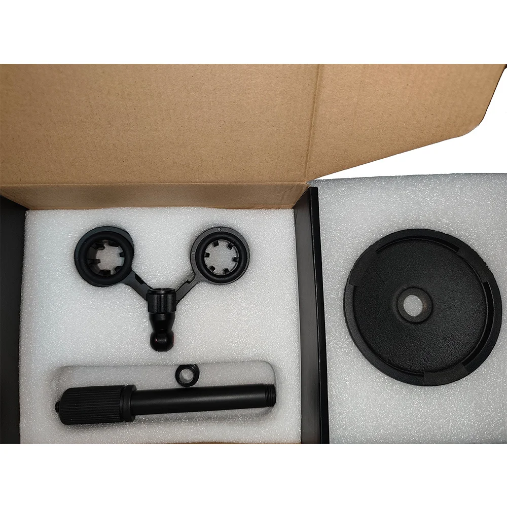 VIP55SM 듀얼 마이크 설치 키트 SM57 프레지덴셜 마이크용 범용 스탠드 트윈 지원 마이크 쇼크 마운트