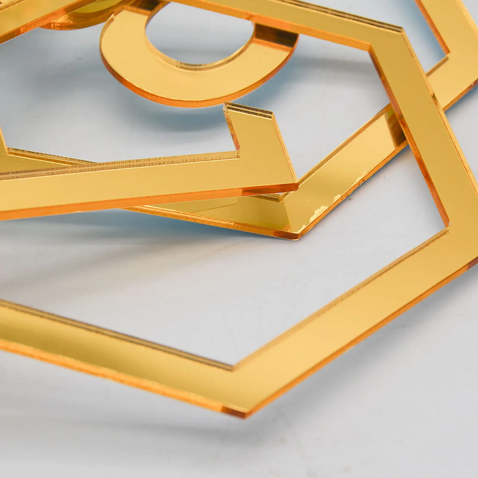 Three Dimensionals Gold And Silver Acrylic Wedding Digital Table Number Card Table Seat Card Mirror Ornaments