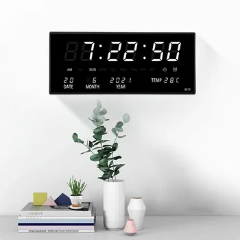 36*15*2.8CM Digital Wall Clock 4 Alarms 2