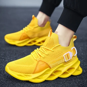 Summer Running Shoes For Men Women Knit Sneakers Lightweight Non-slip Casual Sneakers Man Outdoor Breathable Men's Sports Shoes