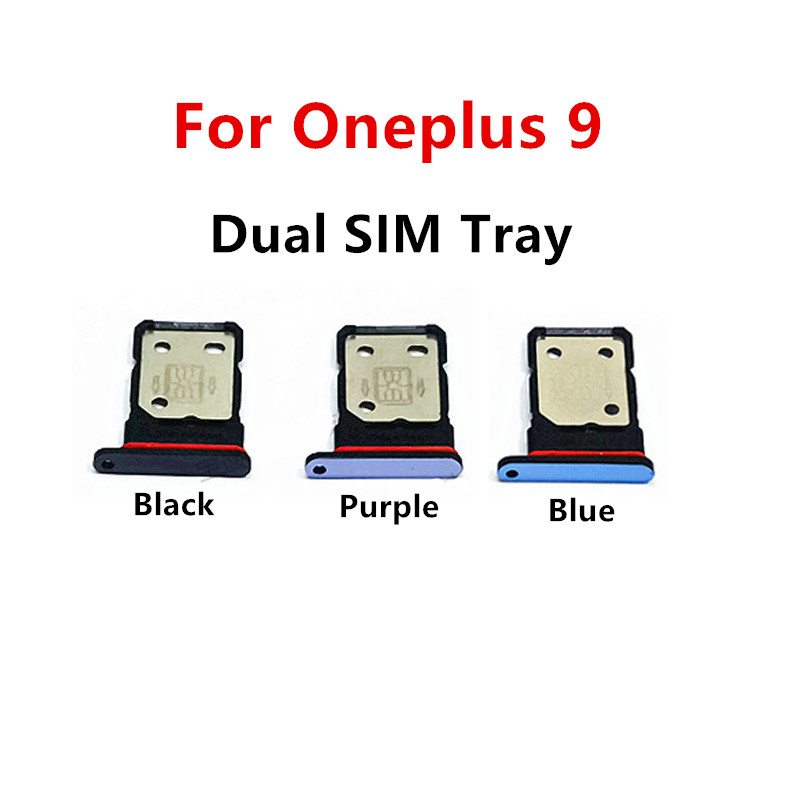 SIM Card Slots For Oneplus 9 Oneplus9 One plus Dual SIM Tray Adapters Socket Holder Replace Phone Housing Repair Parts