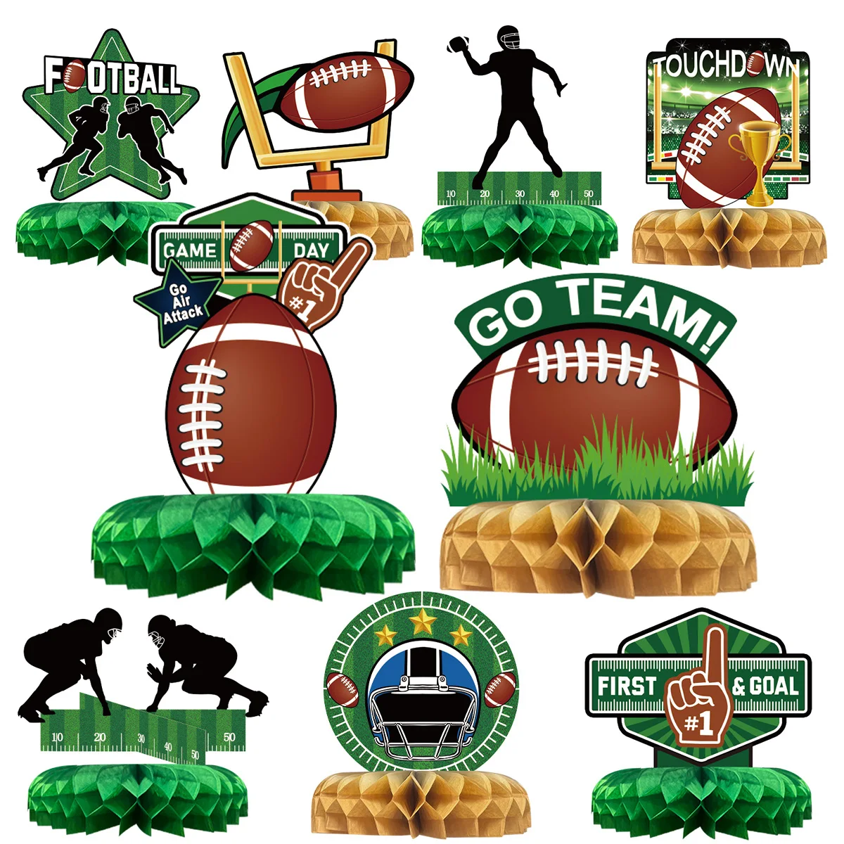 Rugby Birthday Party Supplies,164pcs Super Bowl Rugby Party Decorations&Tableware Set-Rugby Party Plates Napkins Tablecloth Balloons Et Rugby Theme Party Supplies For Rugby Party