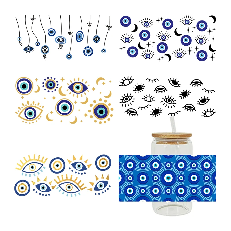 

UV DTF Transfer Happy Juice Printed Sticker For The 16oz Libbey Glasses Wraps Bottles D2789