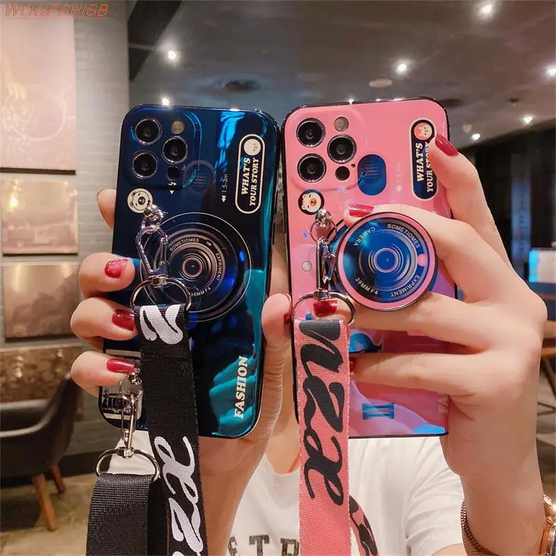 

3D Camera Phone Case For Samsung Galaxy A10 A20 A30 A14 A50 A70 A80 A90 A11 A21 A31 A13 A51 With Pop Holder Lanyard Strap Cover