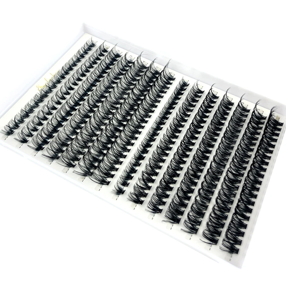 

HBZGTLAD New Hot 280 Clusters/Box Individual Lashes Extension Natural Faux Mink Eyelashes 3D Professional Faux Eyelashes