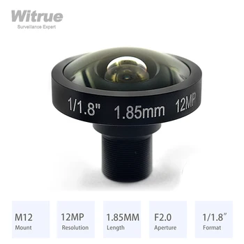 SJCAM 샤오미 Yi 고프로 에켄 액션 카메라용 어안 렌즈, HD 4K, 12MP, 1.85mm, 185 도, M12 1/1.8 인치, F2.0, 650nm IR 필터