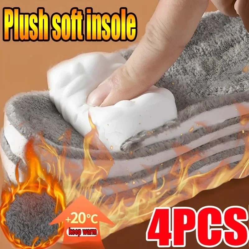 2/4pcs Self Heated Thermal Insoles For Feet Winter Warm Wool Thermal Memory Foam For Men Women Sports shoe insoles,heated shoe insoles
