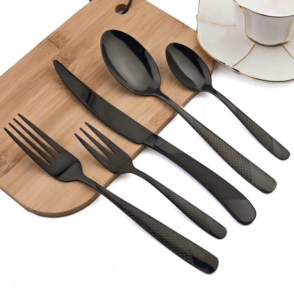 Description Picture 5 of itemAJOYOUS 30Pcs Dinnerware Set Steak Knives Fork Tea Spoon Cutlery Set Stainless Steel Western Flatware Kitchen Tableware