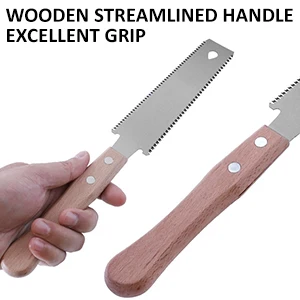 

12.2 Inch Hand Saw SK5 Steel Pull Saw Double Edge Flush Cut Saw with 3 Side Grinding Teeth Handheld Trim Saw Wood Cutting Tool