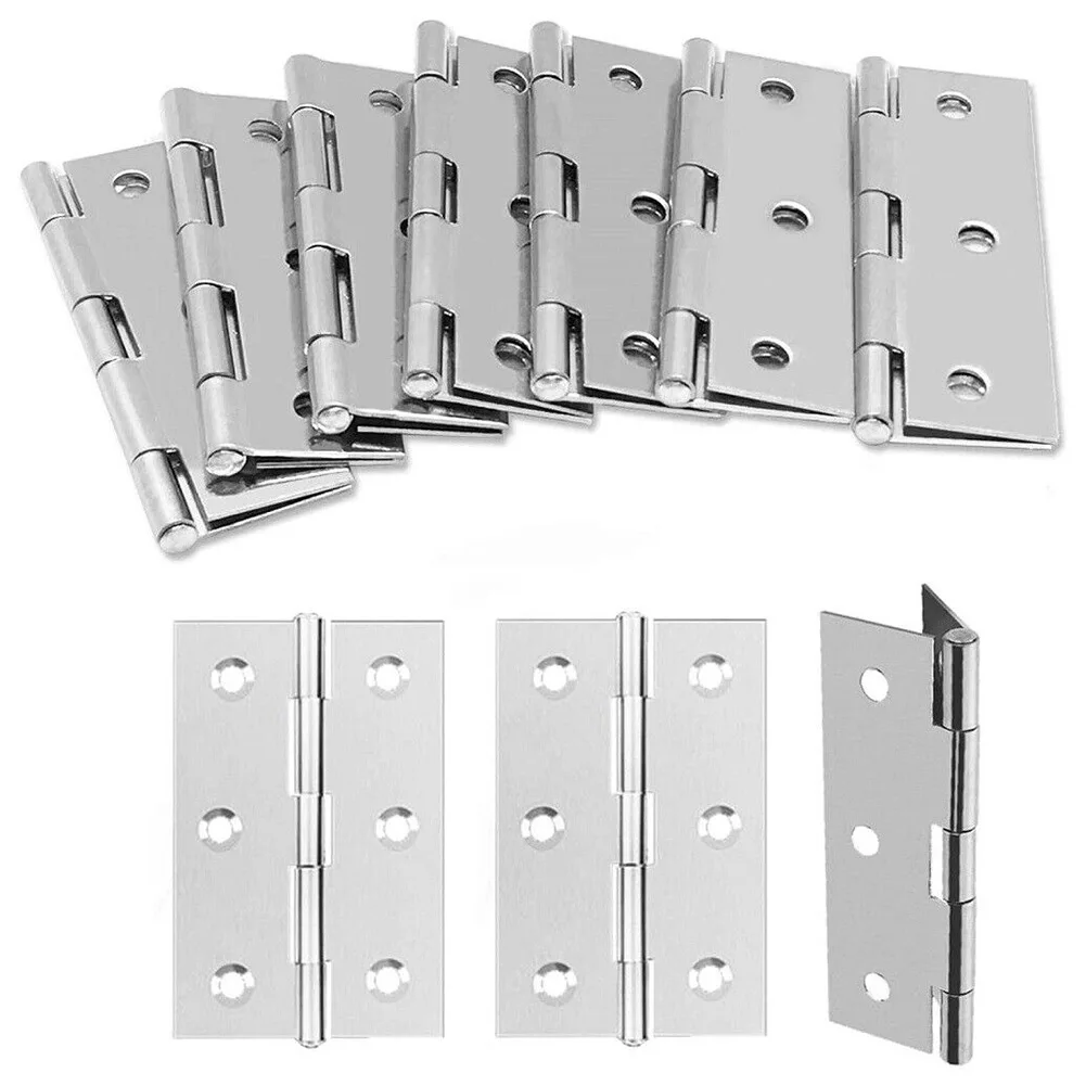 Description Picture 2 of itemDoor Hinge Hinge Stainless Steel Wooden Doors High-gloss Polish Hinges Ball Silver 10pcs 7.5x5 Cm High Quality