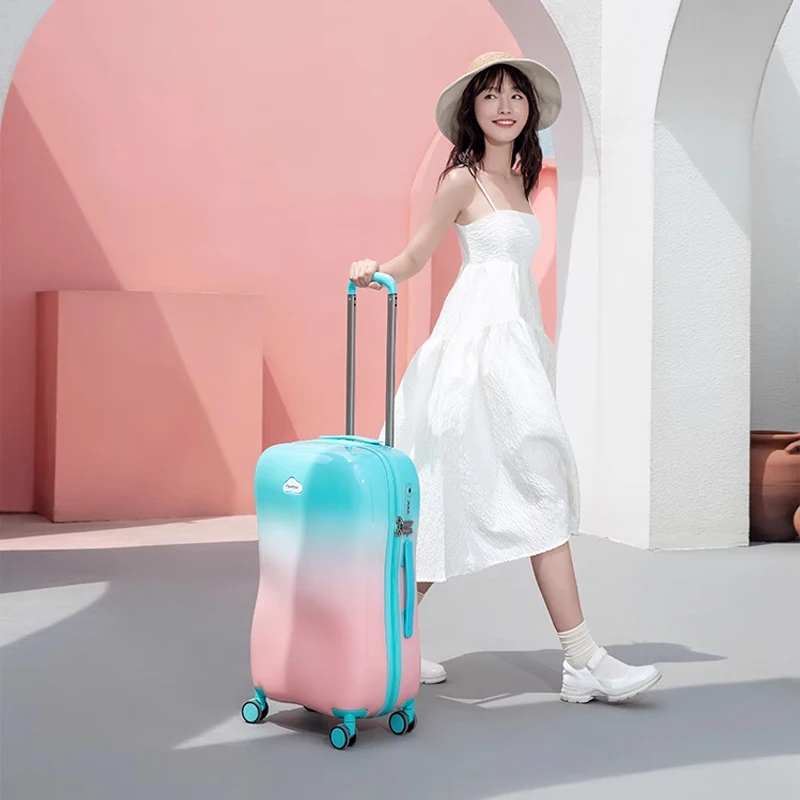 Hot!New 20"22"24"26"inch High quality colorful suitcases rolling luggage light Travel bag men&women fashion trolley suitcases