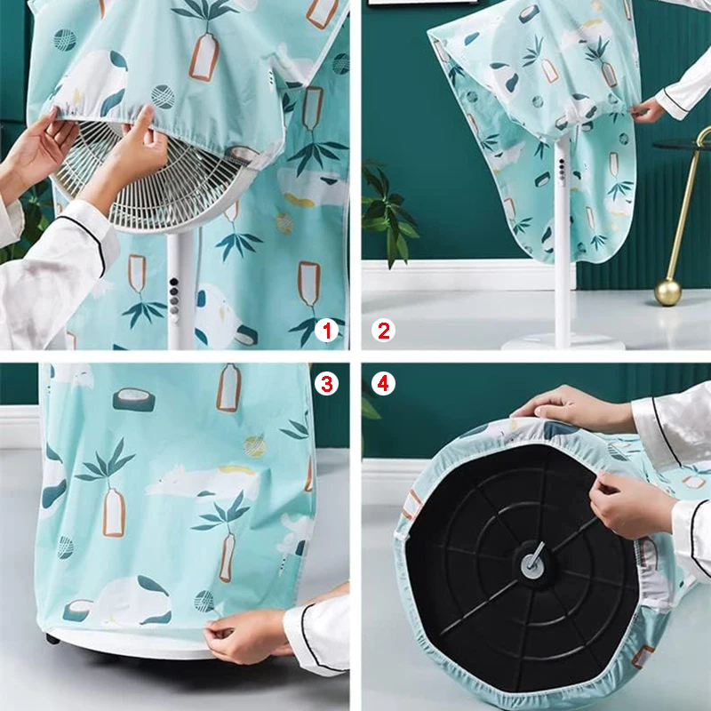 Waterproof Pedestal Floor Fan Sleeve Wall-mounted Air Conditioner Dust Cover, Reusable Fan Protective Cover, Home Storage Supply