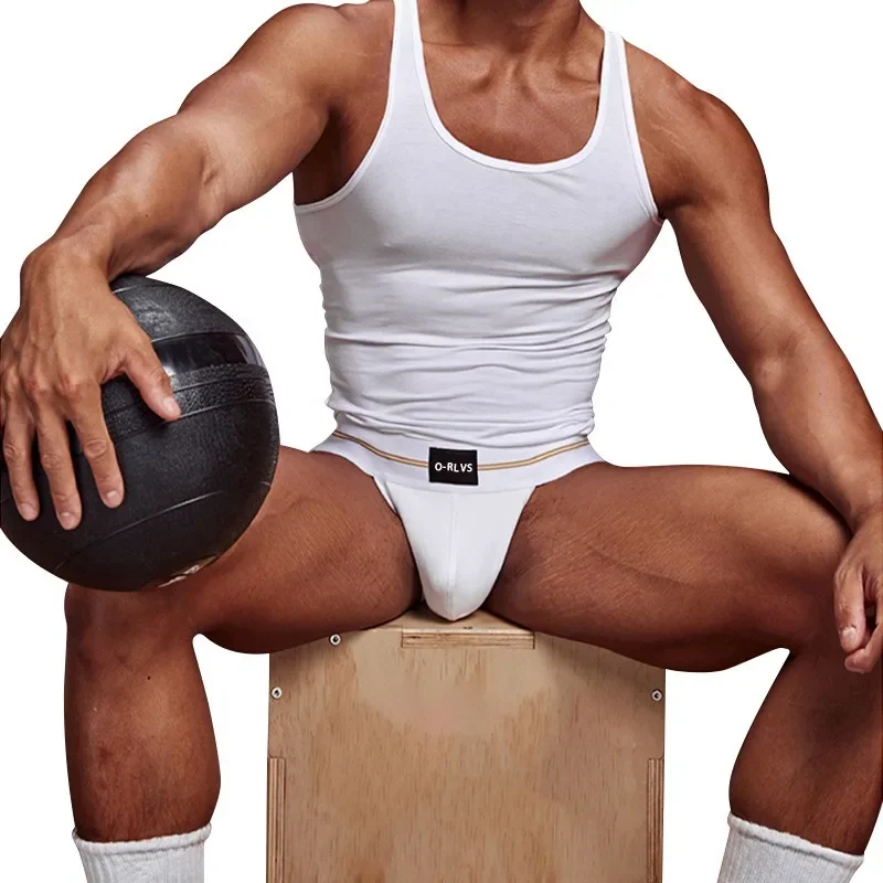 Simple modal men's underwear sports low waist, breathable U convex high fork briefs OR6109 5
