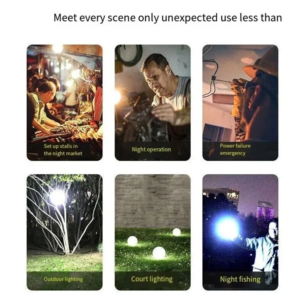 Led Flashlight Led Lights Camping Lamp Camping Lights Solar Flood Light Solar Lantern Solar Outdoor Folding Light Portable USB Rechargeable LED Bulb Search Lights Camping Torch Emergency Lamp For Power Outages