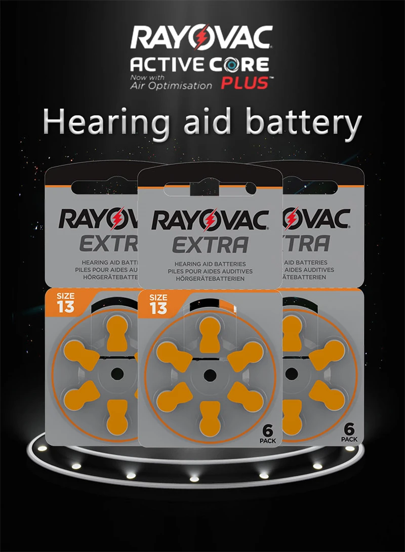 Description Picture 3 of itemHearing Aid Battery 60PCS RAYOVAC EXTRA Zinc Air Batteries 1.45V.13A A13 13A 13 P13 PR48 Battery For BTE CIC RIC OE Hearing Aids