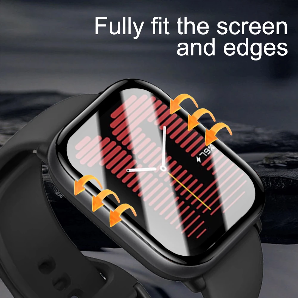 Coque Protection Écran En Verre Trempé + PC Bumper Pour Amazfit GTS 4 Mini Anti-Rayure