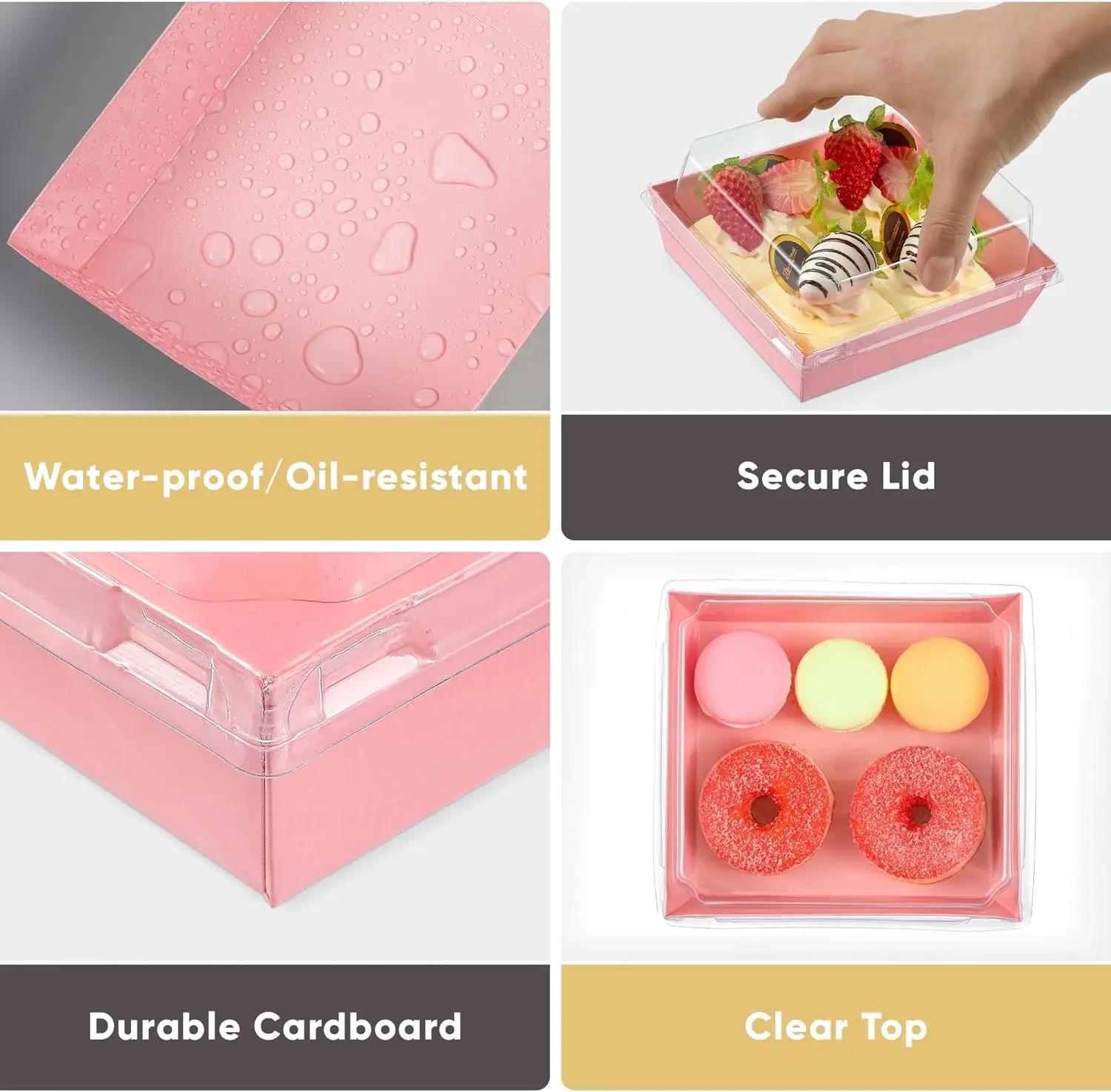 Baking Cake Box 100pcs Baking Transparent Sandwich Packaging Box Dessert Cake Box Snow Mei Niang Thousand Layer Packing