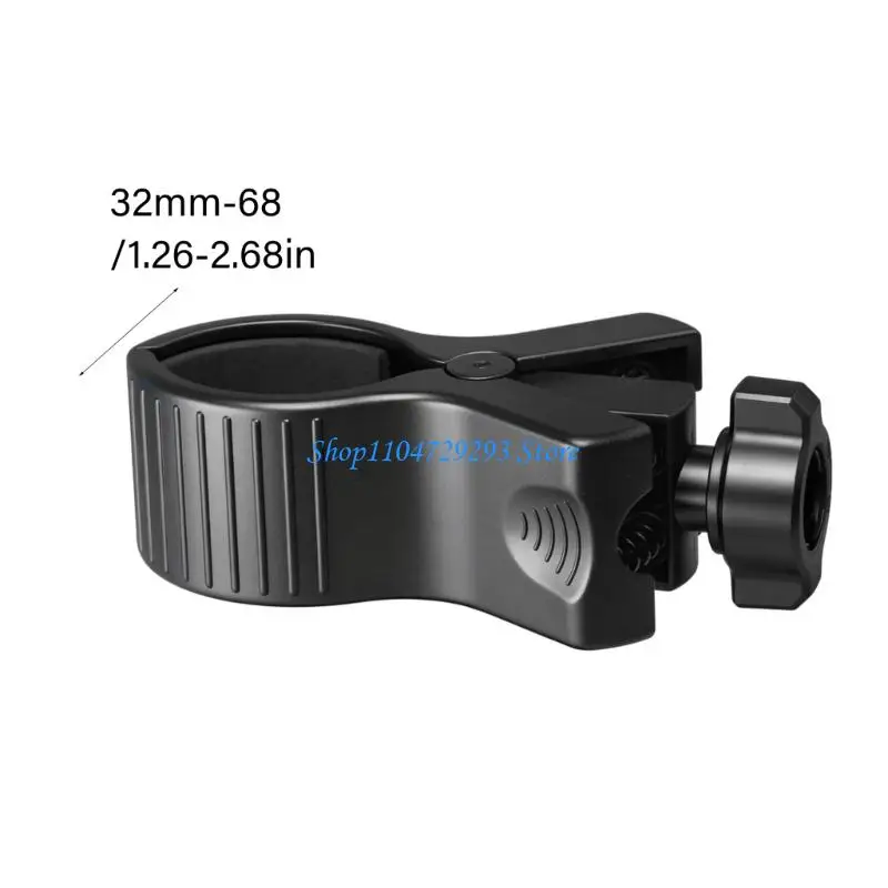Y2GD 2Pcs 마이크 지원 클립 32-68mm 조정 가능한 삼각대에 쉬운 설치 자동차 데스크탑 스탠드 볼 마운트