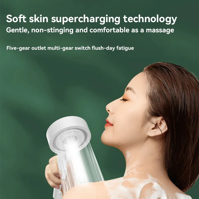 Xiaomi Shower Set Defluoride Skin Beauty Shower Head Carbon Fibre Powerful Filter Powerful Booster Shower 4