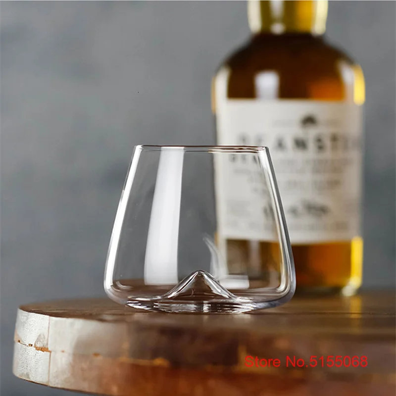 Whiseddy Crystal Scotch Whiskey Glass Rocks Glasses Tumbler Eddy Bottom Swirl Designer Wine Cup for Bar Verre Whisky Shot Glass