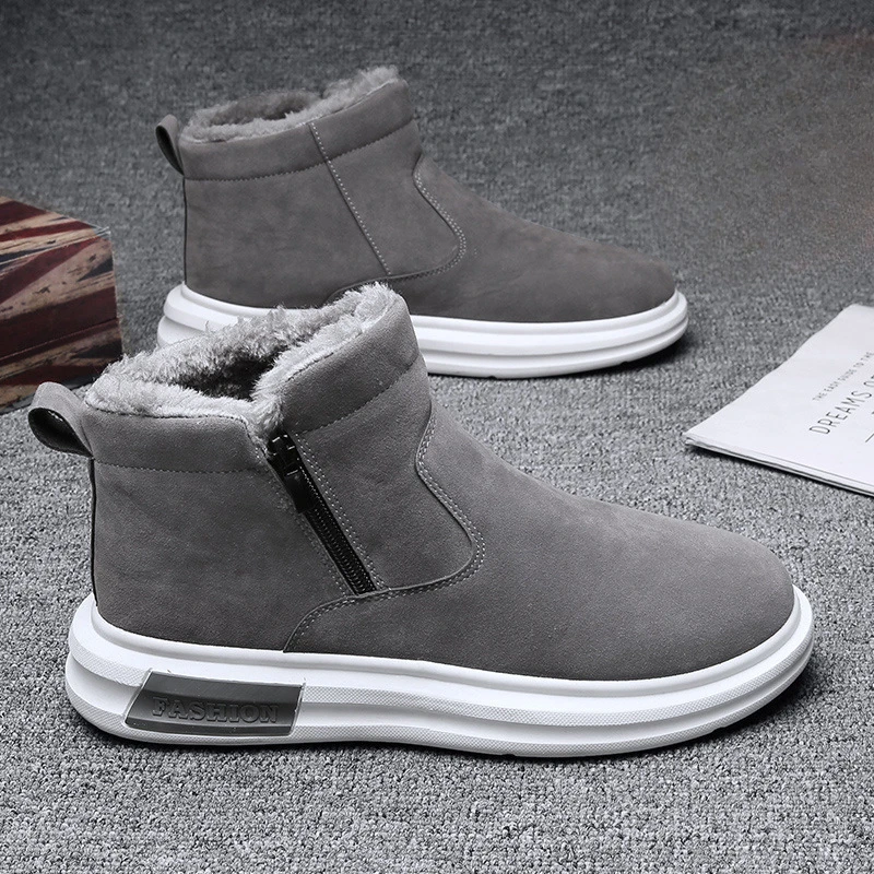 

Men Cotton Shoe Thickened Snow Boot Plush Insulation Fashionable Boot Men Shoe Ankle Boot for Men Zapatos Para Hombres Zapatilla