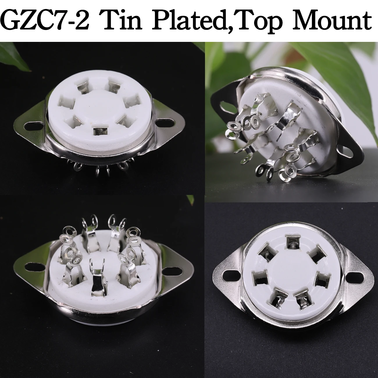 U7B 7PIN Tube Socket Ceramic Valve Base GZC7-2 6A6 FU25 826 832 53 Vintage Audio Amplifier DIY Bottom Top Mount 1PC