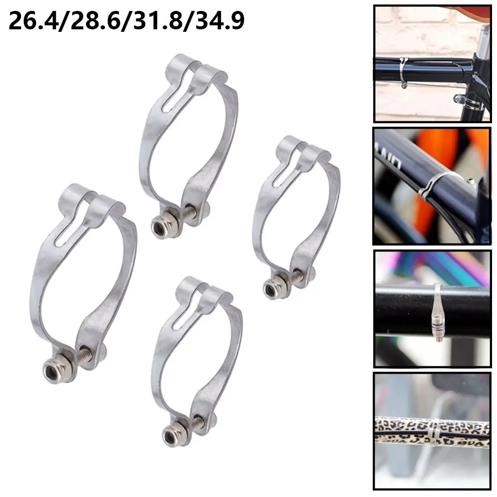 Brake Line Clamp Stainless Steel Wire Fixed Ring Organization Bicycle Pipe Buckle Cable Clip Bike Parts Accessories