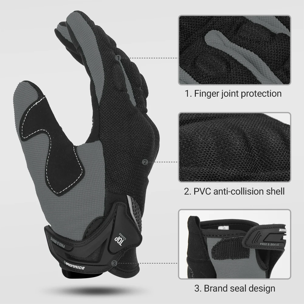 Breathable Touch Screen Motorcycle Racing Gloves - Summer Sports Protective Gear