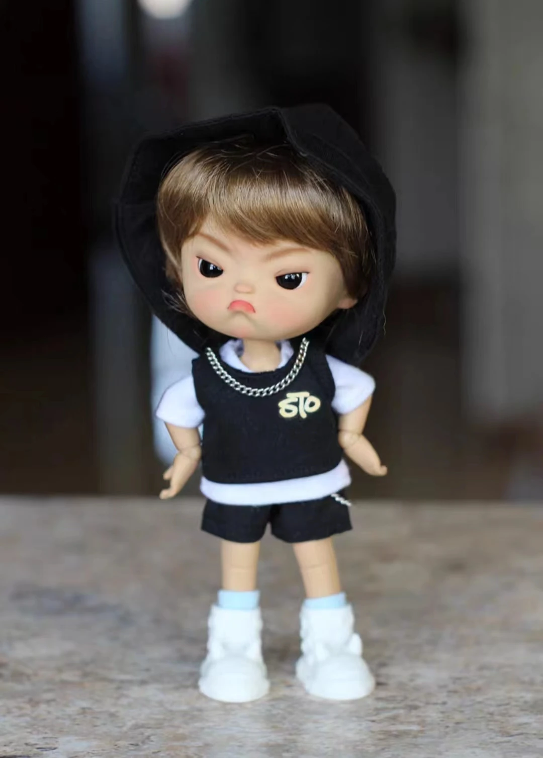 2024 새로운 STODOLL 오리지널 12 포인트 근육 수지 인형 머리 메이크업 전체 인형 세트 잠자는 계란 단일 인형 머리 14cm 벌거 벗은